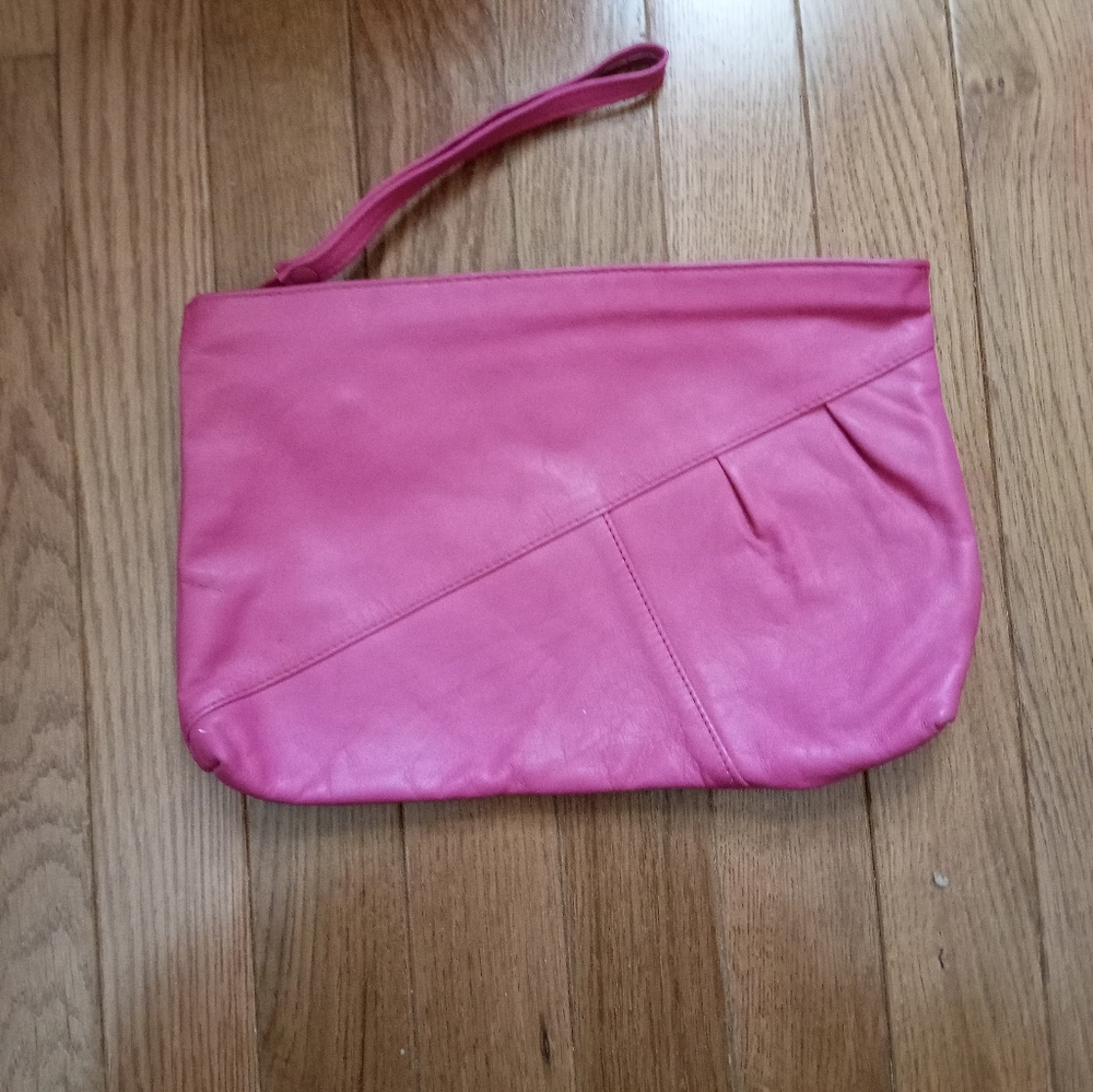 80s fuschia wristlet
